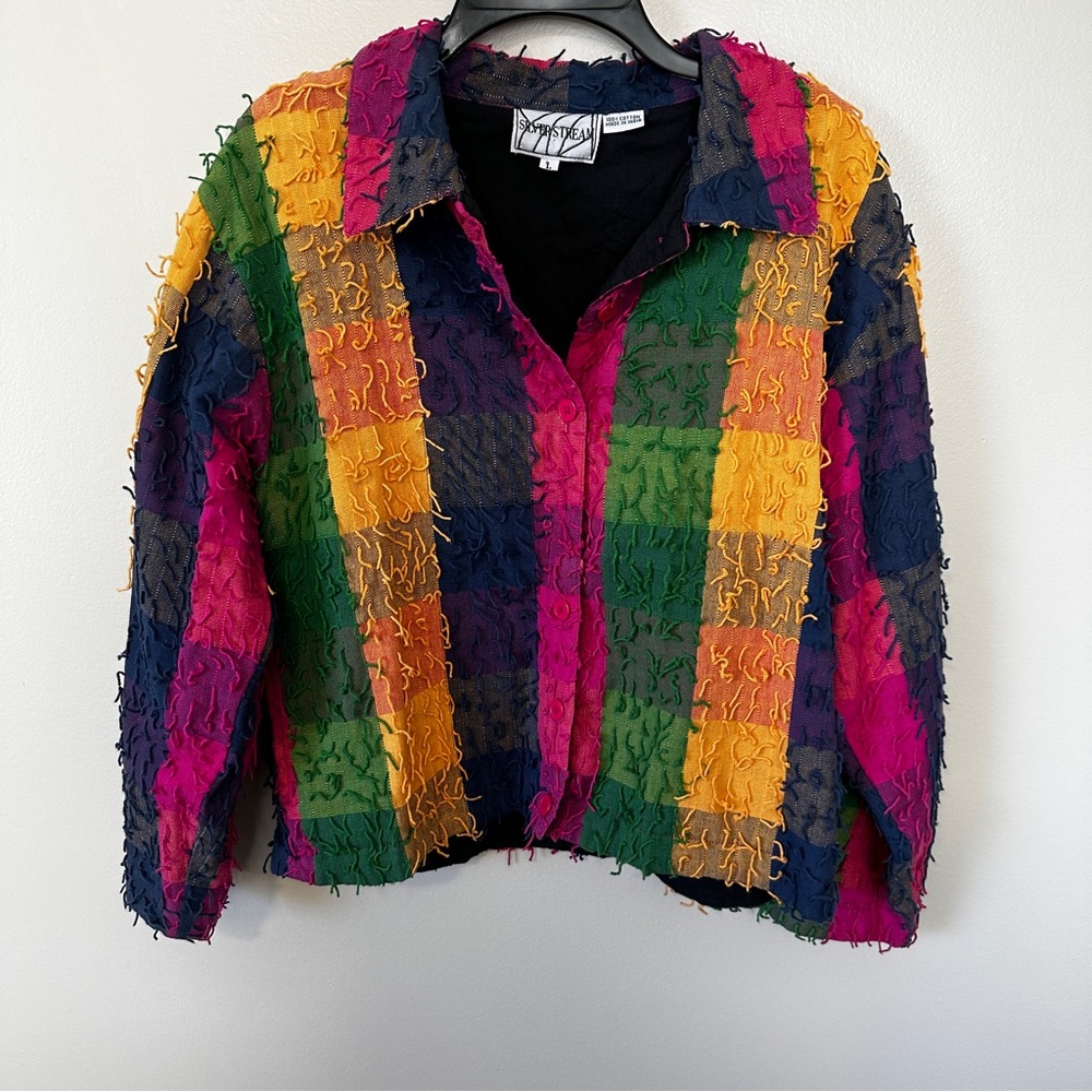 Silver Stream Boho Patchwork Women's Jacket Size L - image 1